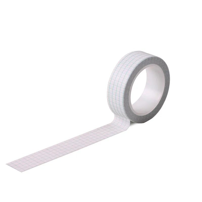 Cinta Washi de rejilla en blanco y negro de 10M.