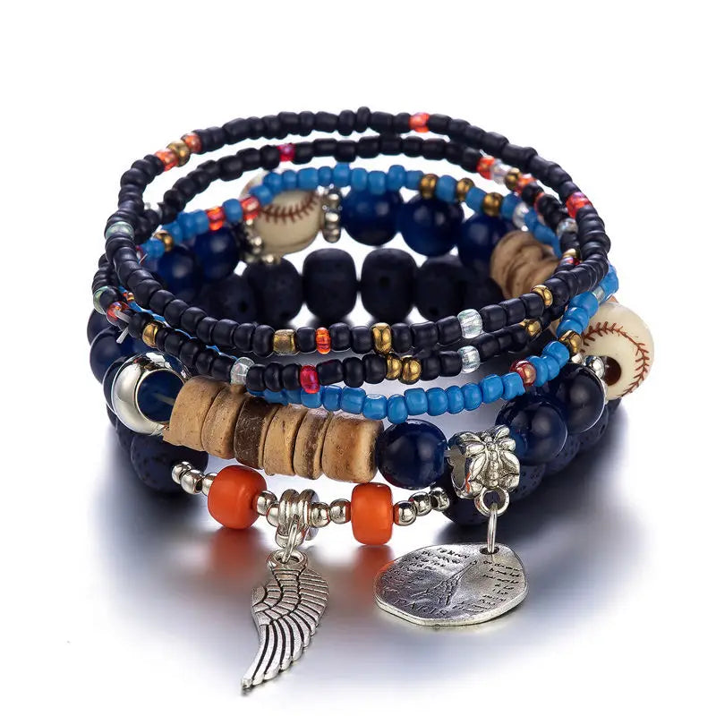 Conjunto de pulsera bohemia de árbol de la vida.
