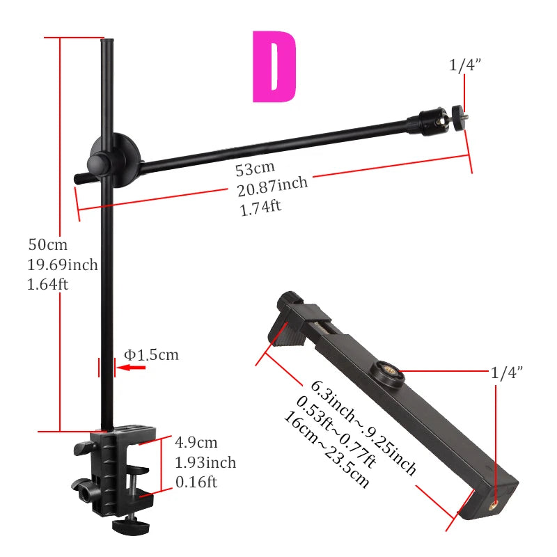 Soporte de disparo superior de escritorio para teléfono.
