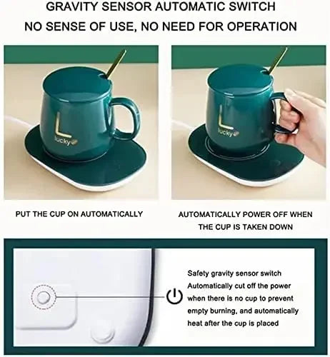 Taza calefactora recargable USB.