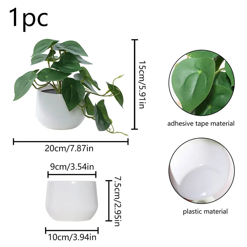 Planta en maceta artificial.