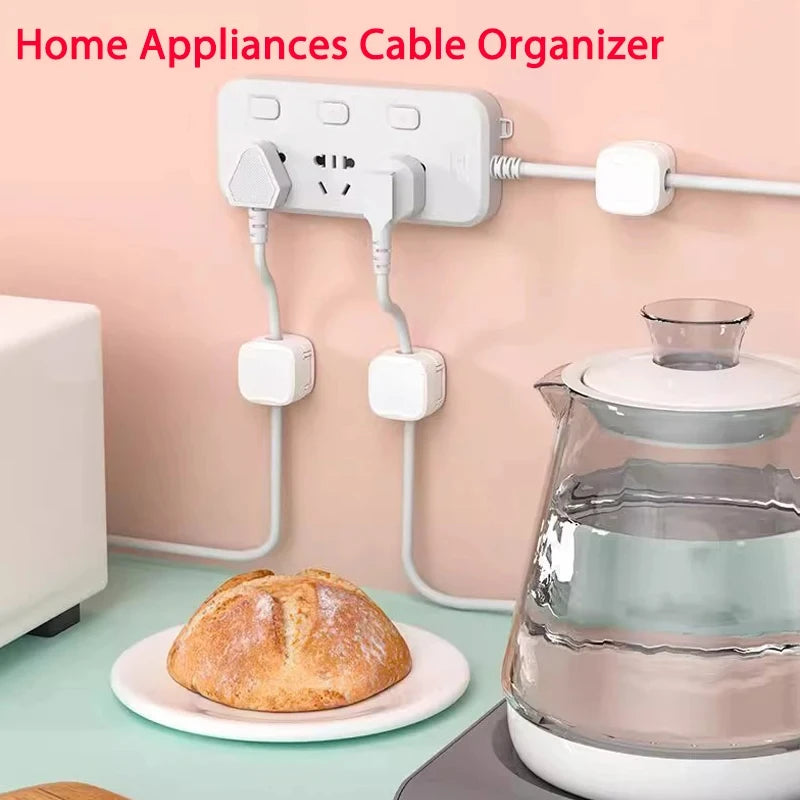 Organizador de cables adhesivo.