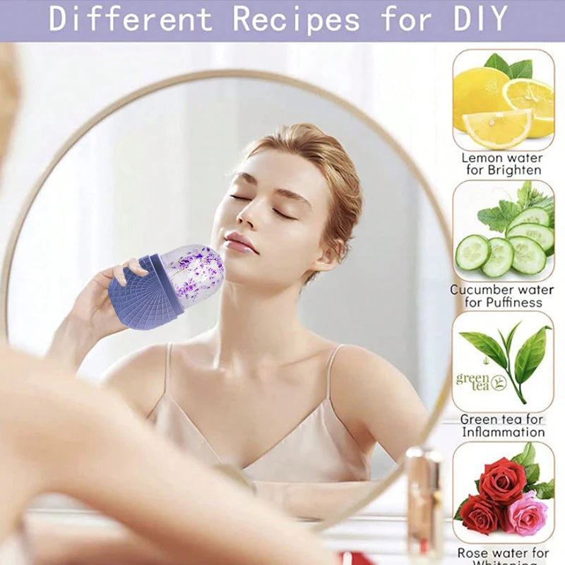 Rodillo de hielo facial.