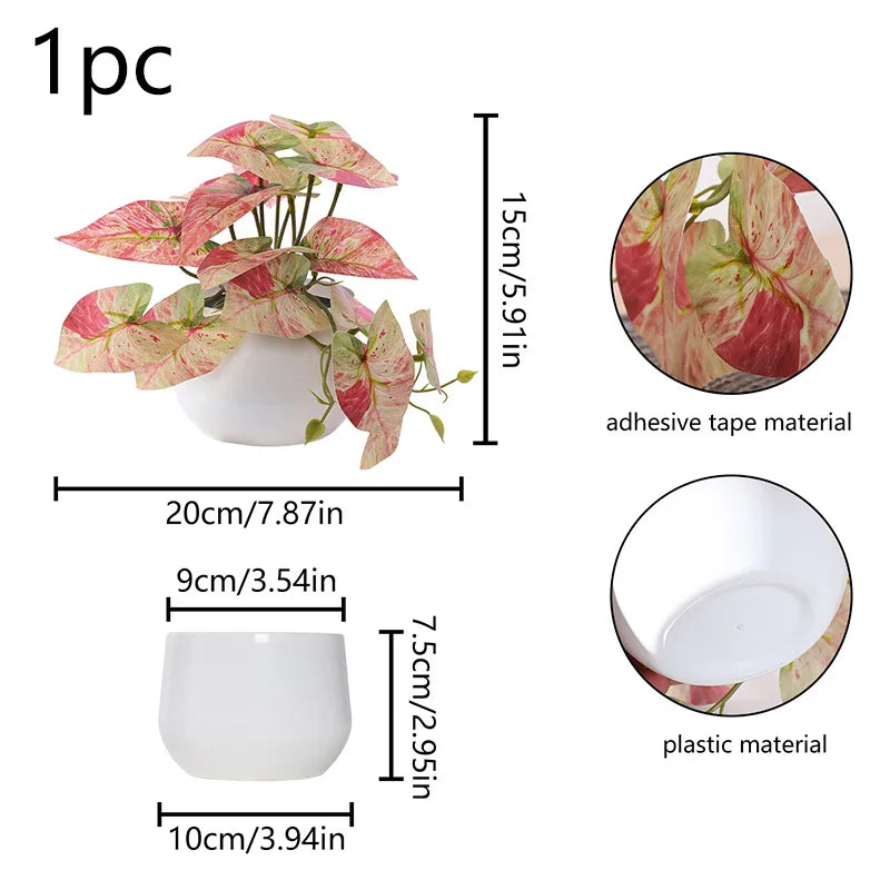 Planta en maceta artificial.