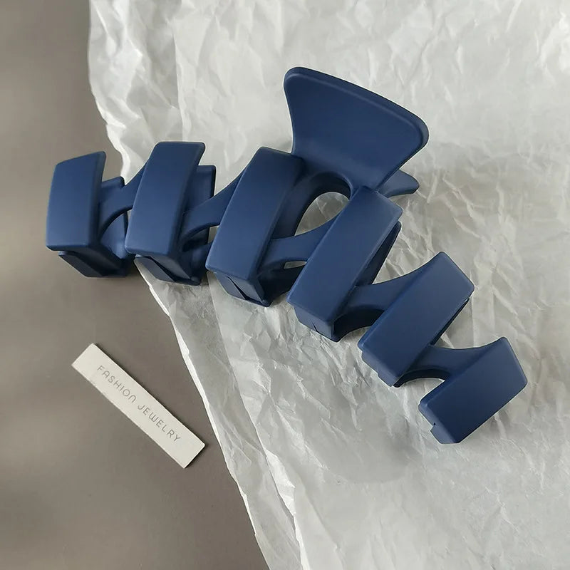 Pinza para el cabello de plástico geométrico Vintage.