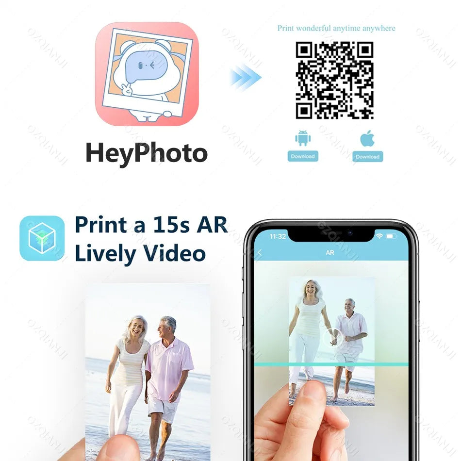 Impresora de bolsillo móvil Mni portátil.