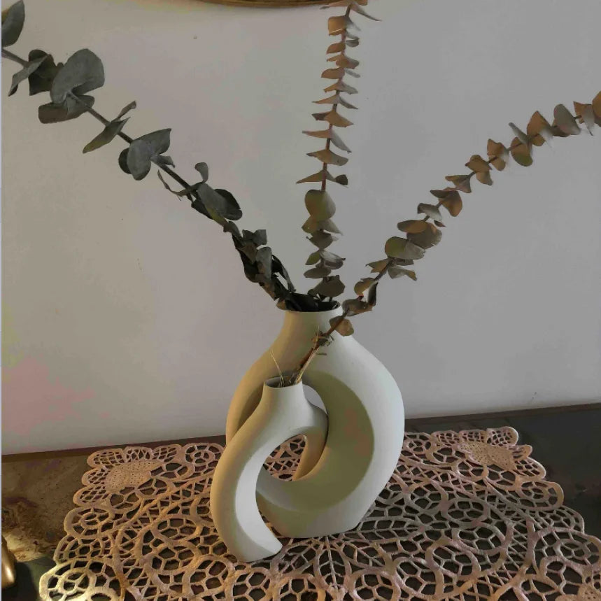 Florero decorativo geometric.