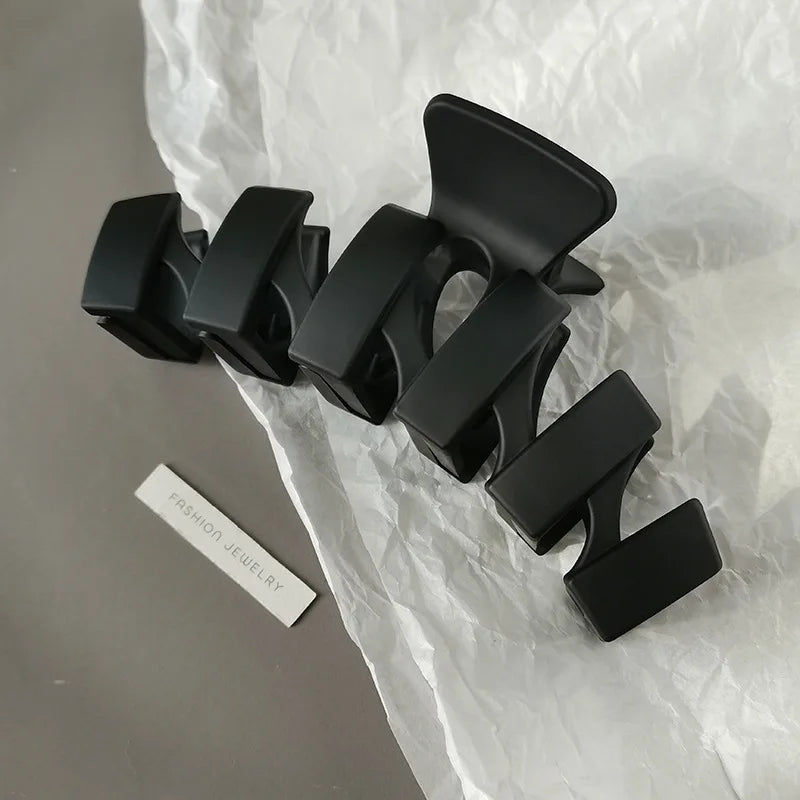 Pinza para el cabello de plástico geométrico Vintage.