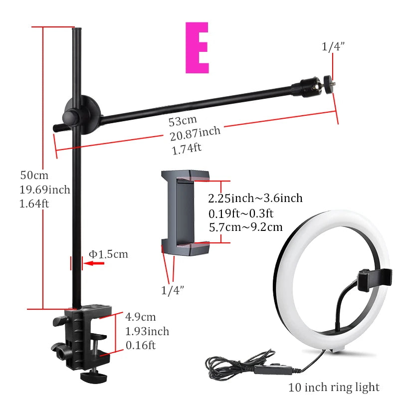 Soporte de disparo superior de escritorio para teléfono.