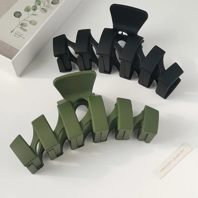 Pinza para el cabello de plástico geométrico Vintage.