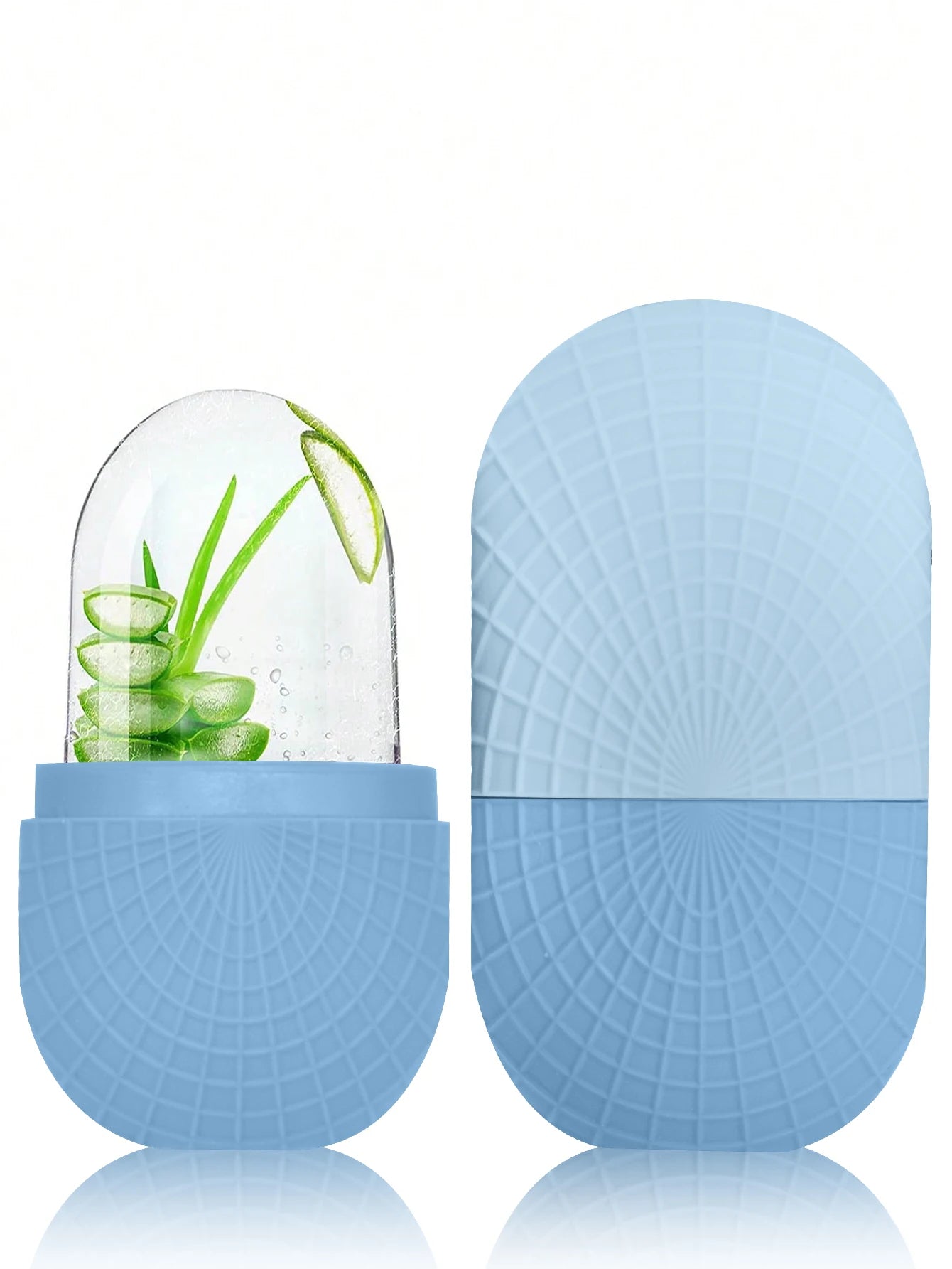 Rodillo de hielo facial.