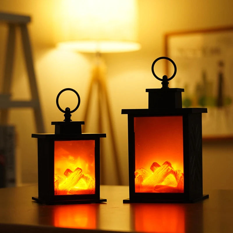 Lámpara LED de mano para chimenea.