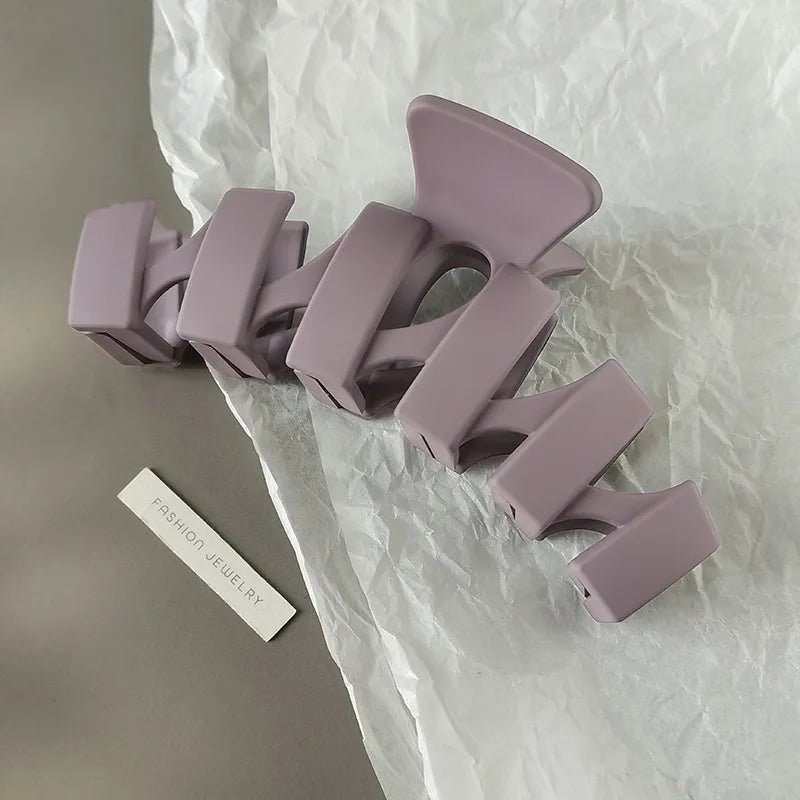 Pinza para el cabello de plástico geométrico Vintage.