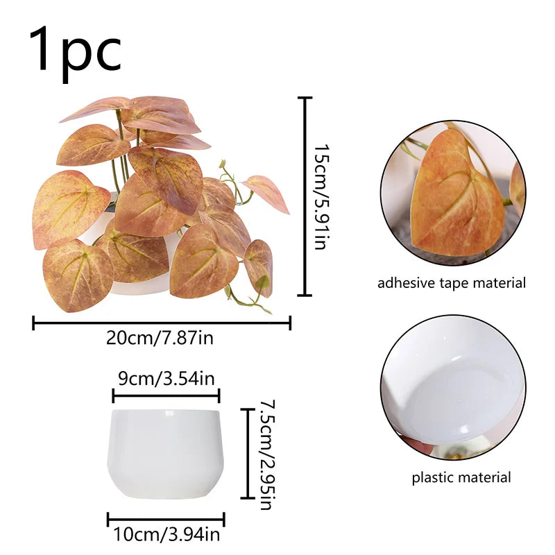 Planta en maceta artificial.