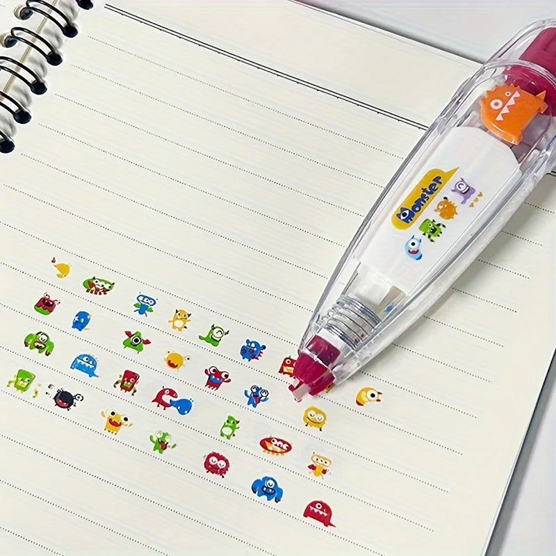 1 cinta correctora de diseño mecánico Kawaii.