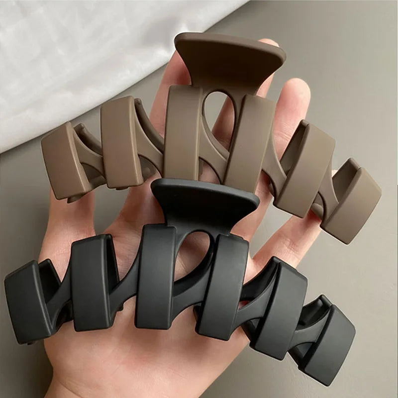 Pinza para el cabello de plástico geométrico Vintage.