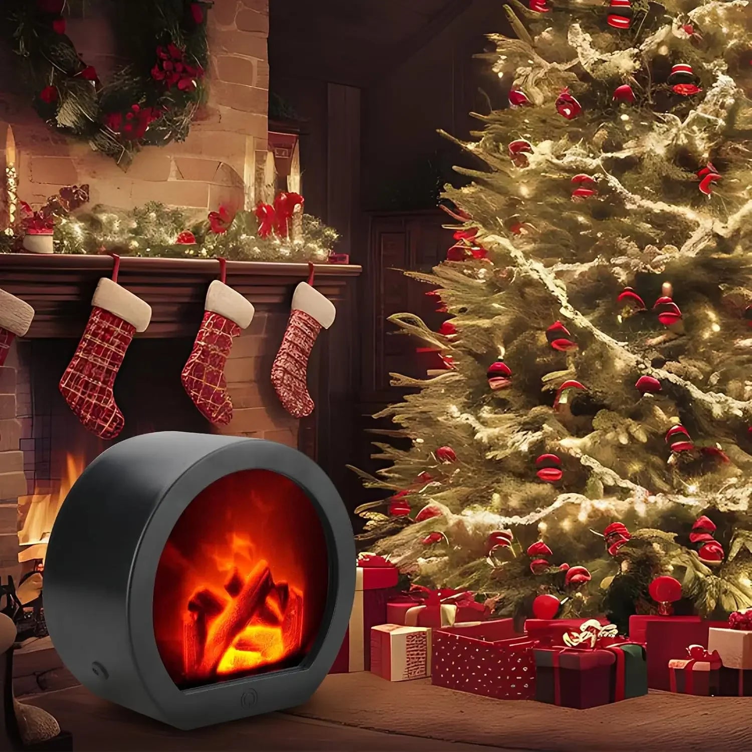 Lámpara LED para chimenea.