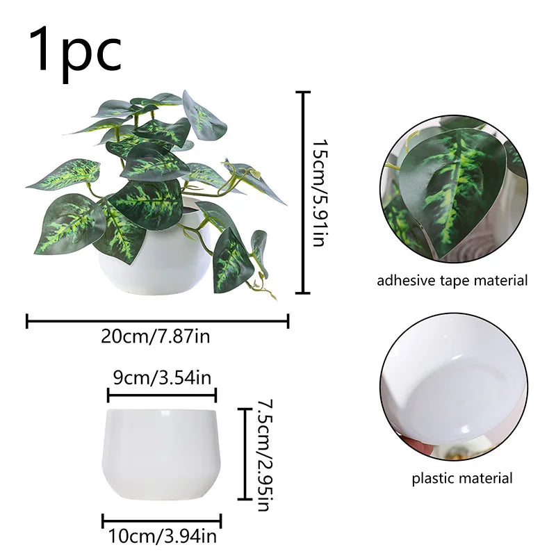 Planta en maceta artificial.