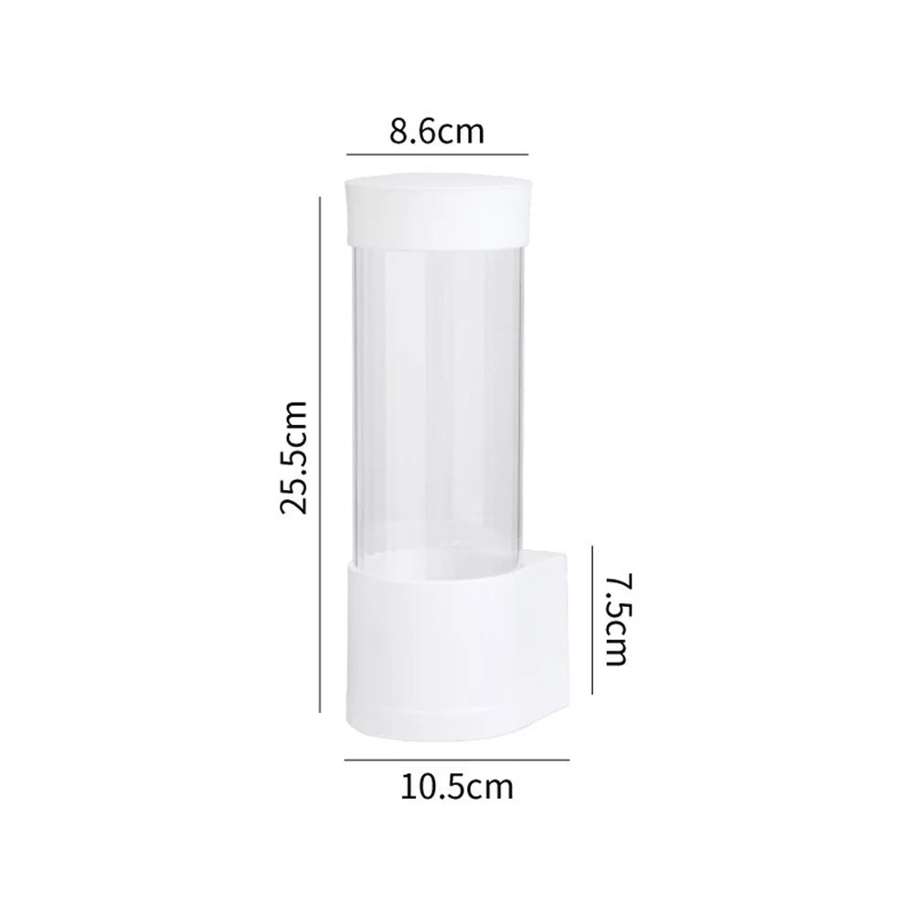 Dispensador de vasos de papel desechable.