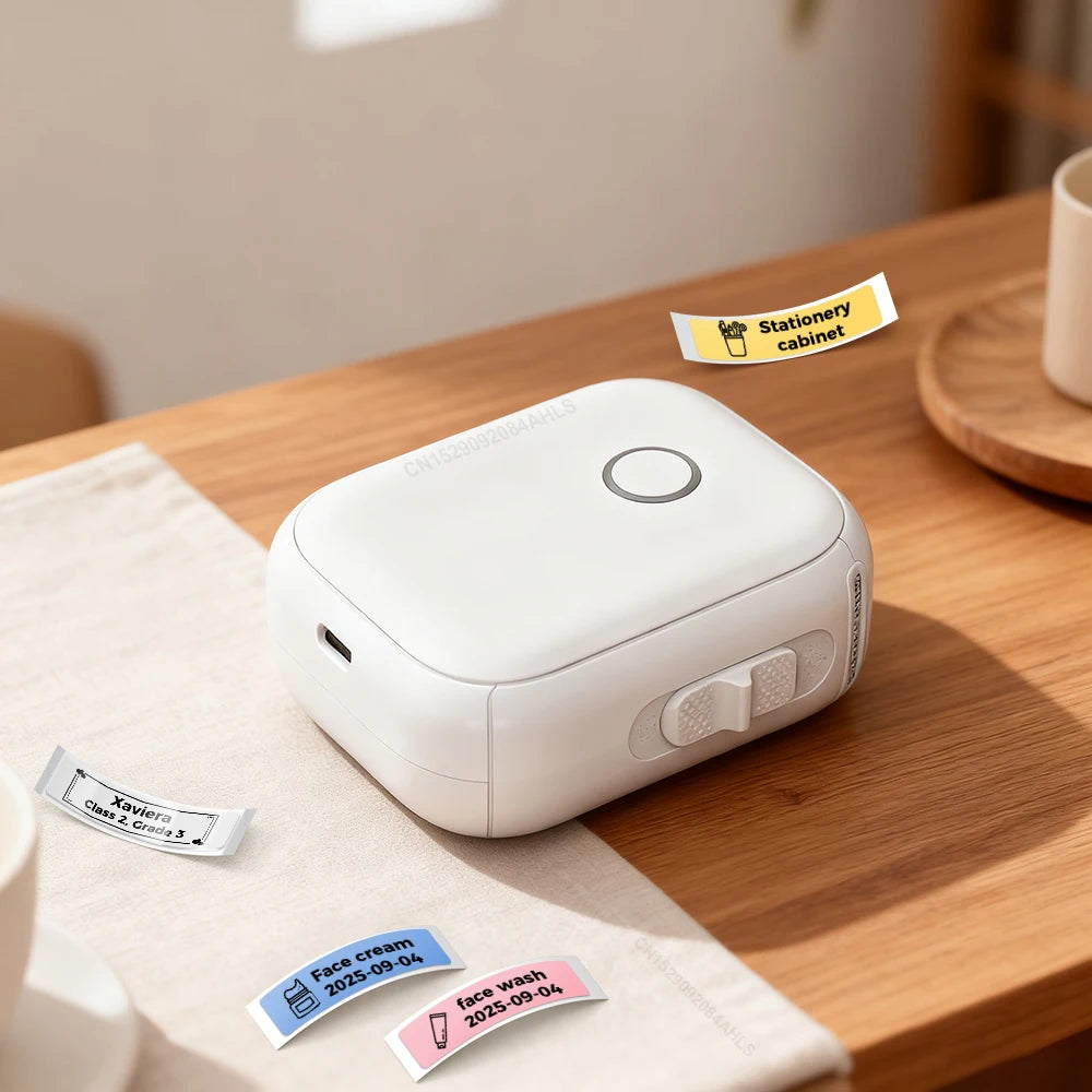 Impresora de etiquetas adhesivas portátil.