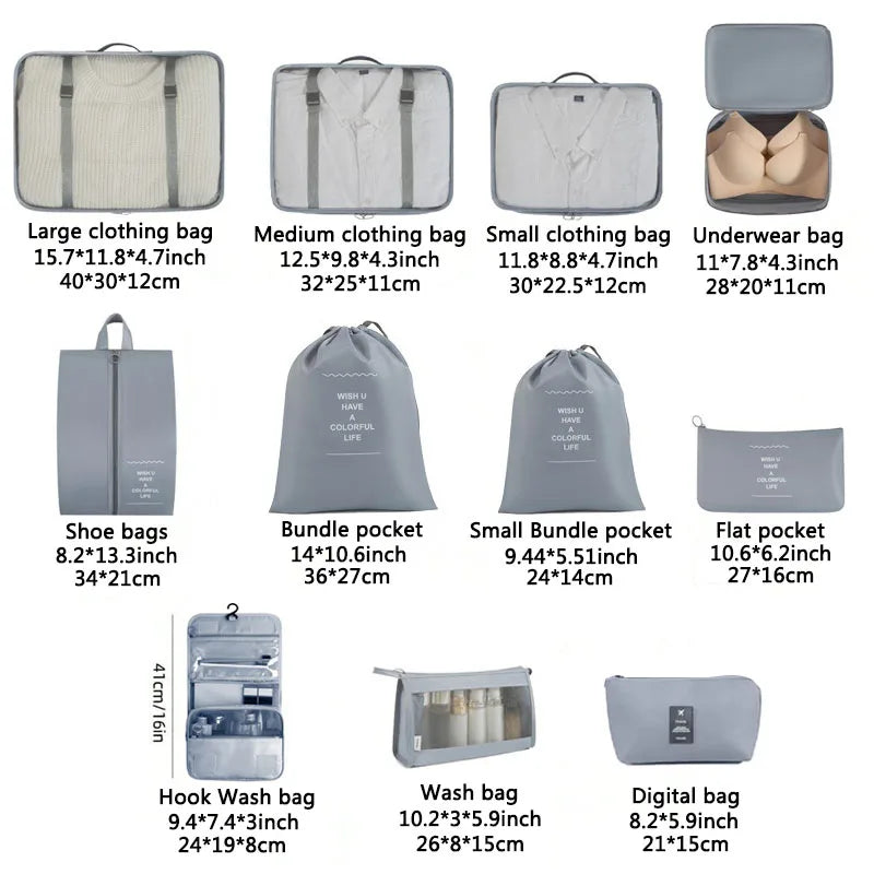 Conjunto de viaje, cubos de embalaje