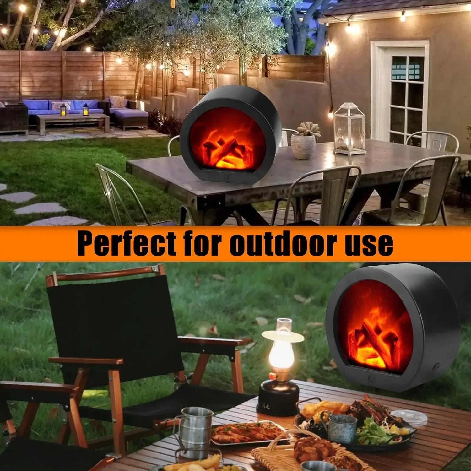 Lámpara LED para chimenea.