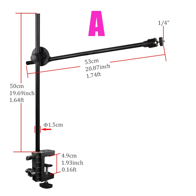 Soporte de disparo superior de escritorio para teléfono.