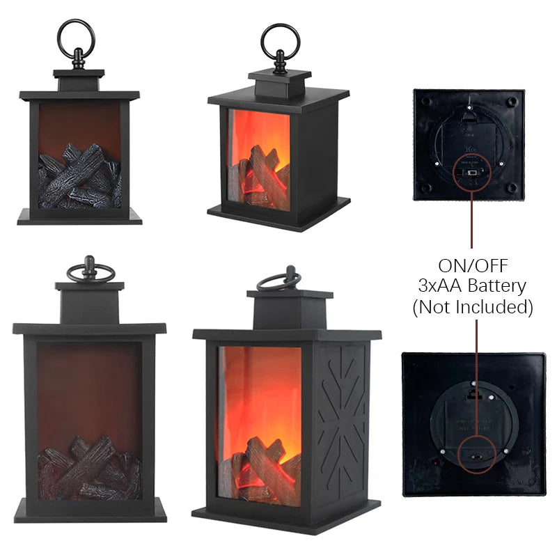 Lámpara LED de mano para chimenea.