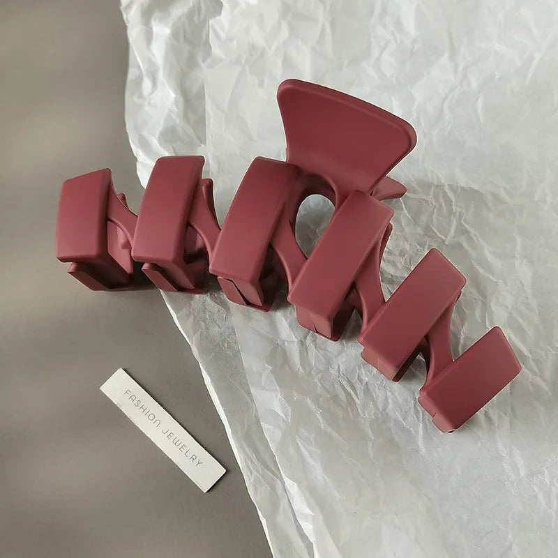 Pinza para el cabello de plástico geométrico Vintage.